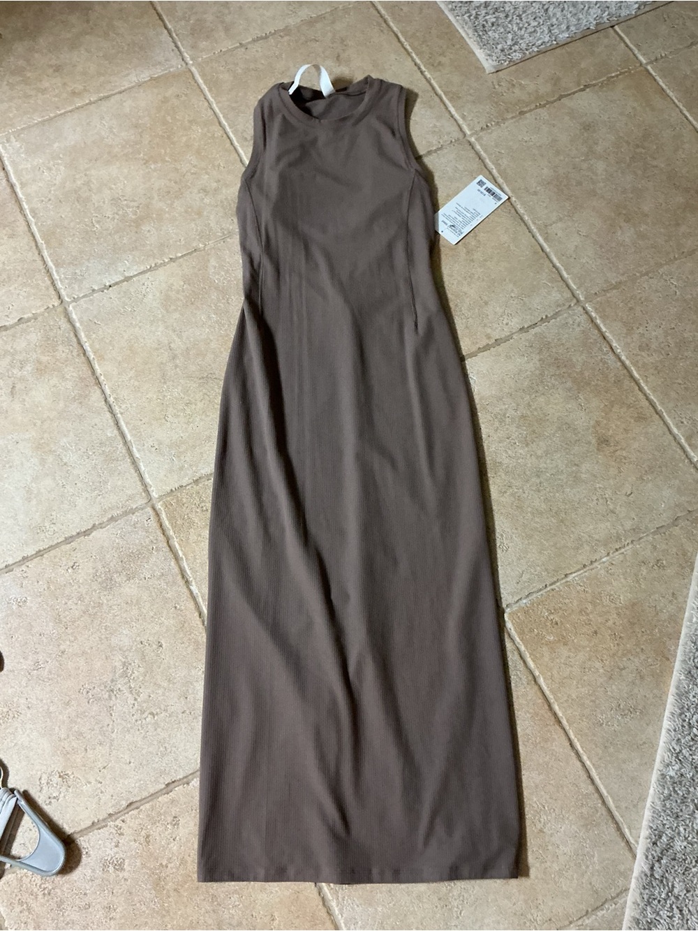 lululemon athletica all aligned Sleeveless Midi Dress in Brown